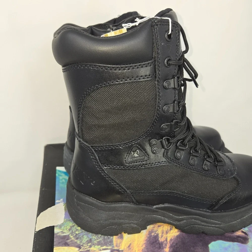 Rocky 8 Fort Hood Waterproof Duty 2149 Men's Boots Black Leather Style Size 7W